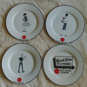 Coca-Cola At The Movies dessert plates 8" set of 4